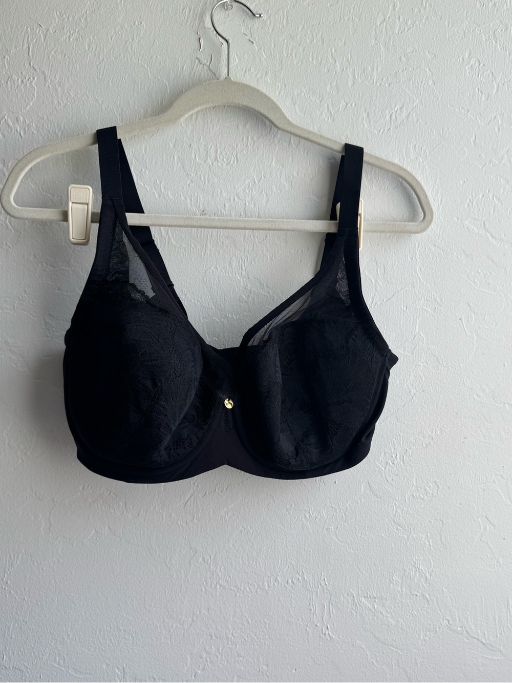 Understance Lace Underwire Support Bra - Black 34H NWT